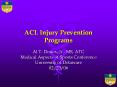 ACL Injury Prevention Programs PowerPoint PPT Presentation