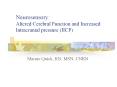 Neurosensory: Altered Cerebral Function and Increased Intracranial pressure (IICP) PowerPoint PPT Presentation