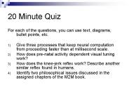 20 Minute Quiz
