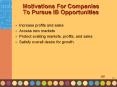 Motivations For Companies To Pursue IB Opportunities PowerPoint PPT Presentation