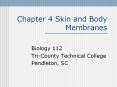 Chapter 4 Skin and Body Membranes PowerPoint PPT Presentation