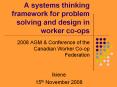 A systems thinking framework for problem solving and design in worker co-ops PowerPoint PPT Presentation
