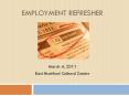 EMPLOYMENT REFRESHER PowerPoint PPT Presentation