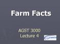 Farm Facts AGST 3000 Lecture 4 Farm Facts: (American Farm PowerPoint PPT Presentation