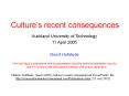 Culture’s recent consequences PowerPoint PPT Presentation