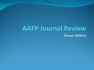 AAFP Journal Review