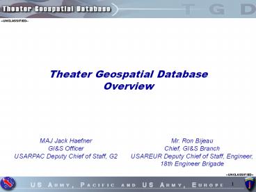 Briefing for DCSENGR/DCSINT decision and way ahea