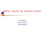 Database Searching and Information Retrieval
