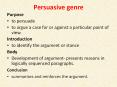 Persuasive genre PowerPoint PPT Presentation