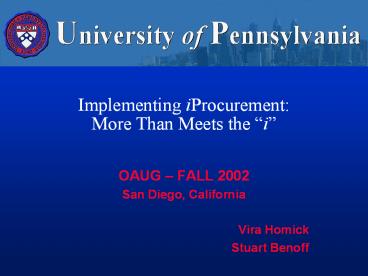 Implementing iProcurement: More Than Meets the i