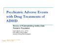 Psychiatric Adverse Events with Drug Treatments of ADHD PowerPoint PPT Presentation