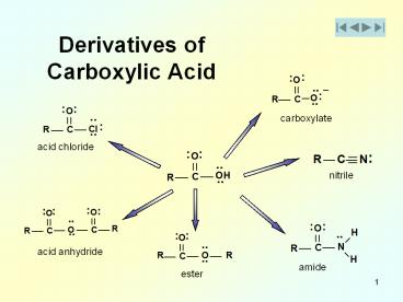 Derivatives of Carboxylic Acid