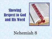 Showing Respect to God and His Word