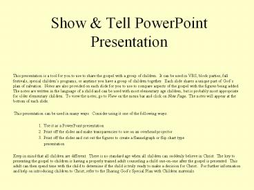 presentation player overlay