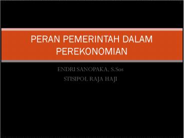 ENDRI SANOPAKA, S.Sos