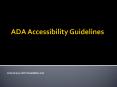 ADA Accessibility Guidelines PowerPoint PPT Presentation