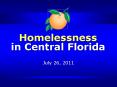 Homelessness in Central Florida PowerPoint PPT Presentation
