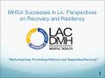 MHSA Successes in LA: Perspectives on Recovery and PowerPoint PPT Presentation