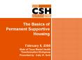 The Basics of Permanent Supportive Housing PowerPoint PPT Presentation