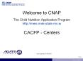 Welcome to CNAP The Child Nutrition Application Program http://meis.mde.state.mi.us CACFP - Centers PowerPoint PPT Presentation