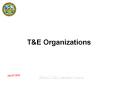 T&E Organizations April 2009 TEMAC T&E Refresher Course PowerPoint PPT Presentation