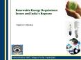 Renewable Energy Regulations: Issues and India’s Reponse PowerPoint PPT Presentation