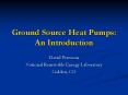 Ground Source Heat Pumps: An Introduction PowerPoint PPT Presentation