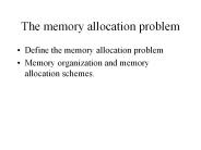 The memory allocation problem