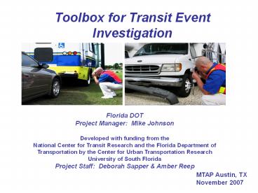 Florida DOT Accident Investigation