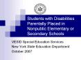 Students with Disabilities Parentally Placed in Nonpublic Elementary or Secondary Schools PowerPoint PPT Presentation