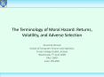 The Terminology of Moral Hazard: Returns, Volatility, and Adverse Selection PowerPoint PPT Presentation