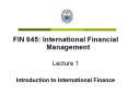 FIN 645: International Financial Management PowerPoint PPT Presentation