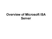 Overview of Microsoft ISA Server