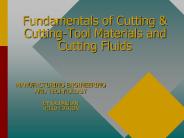 Fundamentals of Cutting