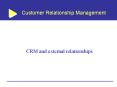 CRM and external relationships PowerPoint PPT Presentation