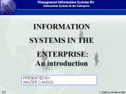 Chp 2 Information Systems in the Enterprise