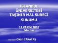 STANBUL  N VERS TES  TA INIR MAL S REC  SUNUMU 11 KASIM PowerPoint PPT Presentation