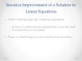 Iterative Improvement of a Solution to Linear Equations PowerPoint PPT Presentation