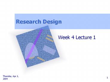 Research Design
