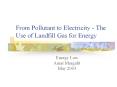 From Pollutant to Electricity - The Use of Landfill Gas for Energy PowerPoint PPT Presentation