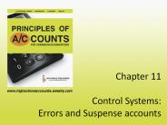 Chapter 11 Control Systems:  Errors and Suspense accounts