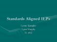 Standards Aligned IEPs PowerPoint PPT Presentation