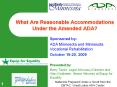 What Are Reasonable Accommodations Under the Amended ADA? PowerPoint PPT Presentation