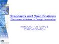 Standards and Specifications The Seven Wonders of Design Innovation PowerPoint PPT Presentation