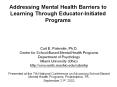 Our Children Can’t Wait — Improving Services for Children and Adolescents with Mental Illness:  Mental Health and Education Systems Working Together PowerPoint PPT Presentation