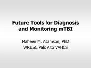 Future Tools for Diagnosis and Monitoring mTBI