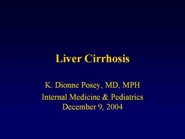 Liver Cirrhosis