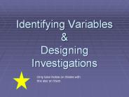 Identifying Variables