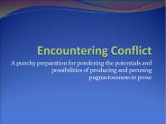 Encountering Conflict