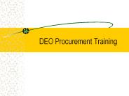DEO Procurement Training